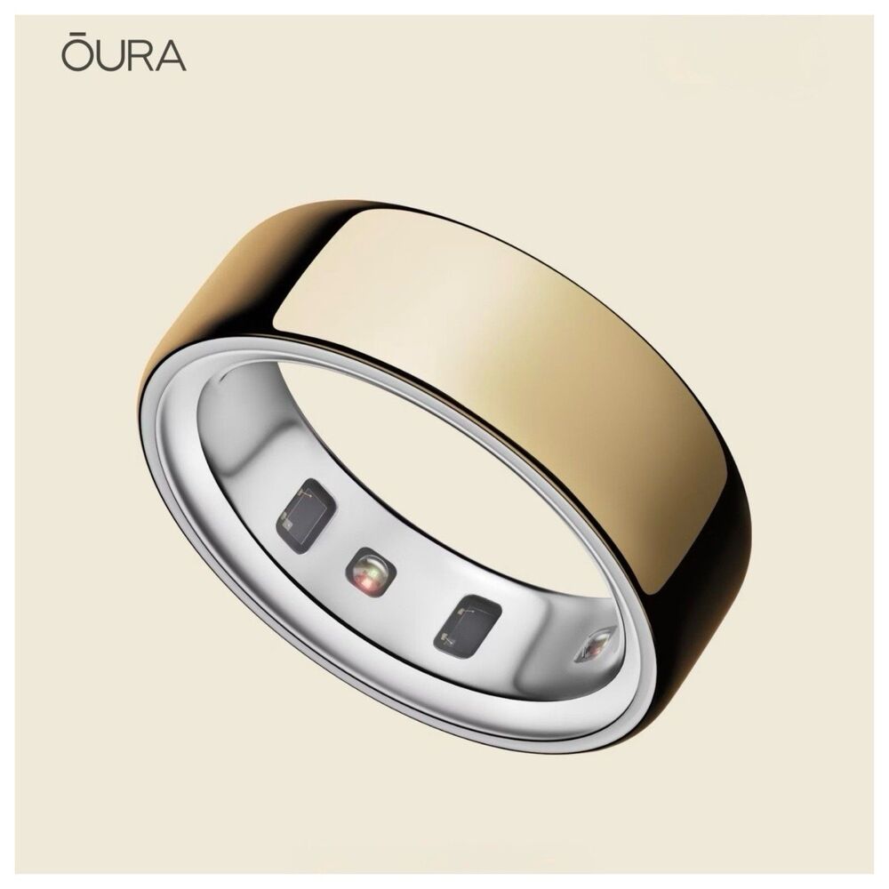 Oura Ring 4 Size 9 Gold Smart Ring Titanium Sleep Fitness Tracker Factory Sealed